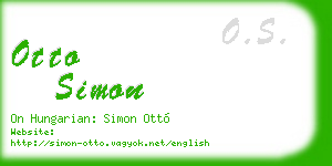 otto simon business card
